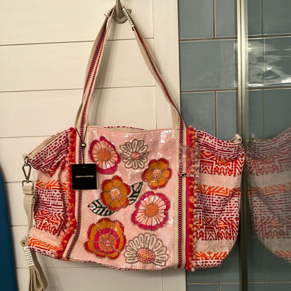 American and Beyond embellished Tote bag